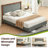 Wooden platform bed with upholstered base-2029263061-2029263064