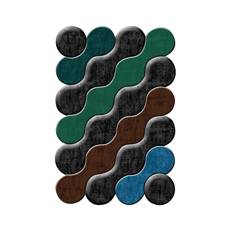 Premium Hall Carpet (3.3 x 6.6 ft), 100% Polyester, 0.3 in Pile Height | Antibacterial, Non-Slip PVC Dot Underside, 650 g/m² | Durable Woven Design, 3D Digital Printing, Machine Washable, Ideal for Home Décor