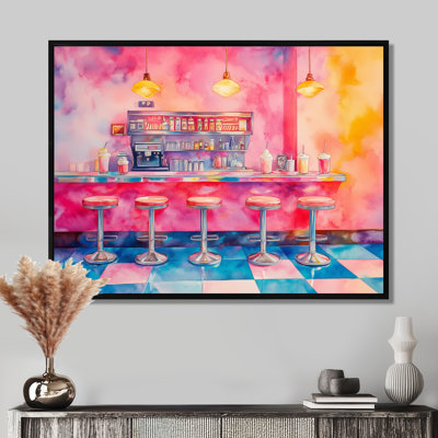 1950S Wall Decor, Retro Diner Artwork, Deione