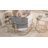 Velvet Modern Barrel Accent Chair with Pillow-692414173