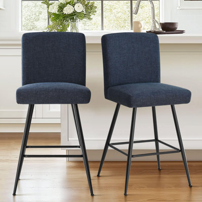 27" Upholstered Counter Stool, Set of 2