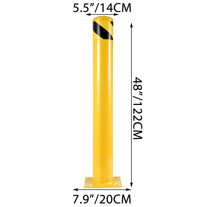 Barrière de sécurité en acier, H 48 po x l 7,9 po x P 5,5 po