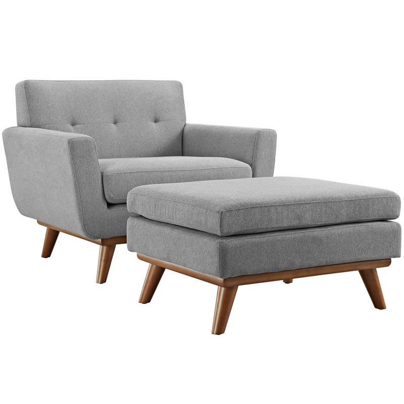 Engage 2 Piece Sectional Sofa, Gray Performance Velvet