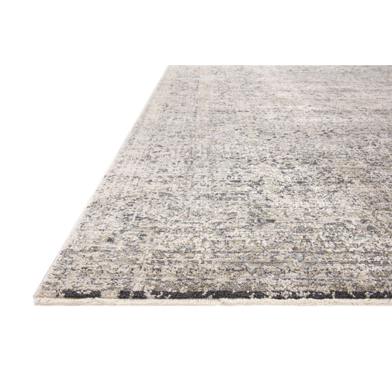Stone and Mist Wool and Synthetic Runner Rug, 2'-7" x 12'-0"