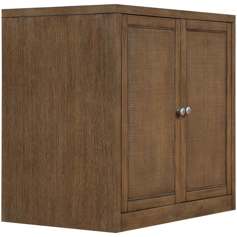 Gerardi Solid Wood And Oak Veneer Sideboard/Buffet, Brown