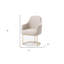 Chaise rembourrée Christine gris clair