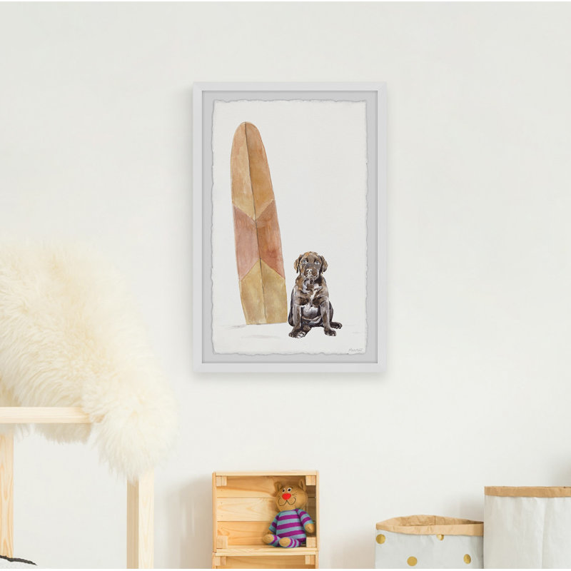 Surfing Hangover - Peinture encadrée, H 36 po x l 24 po x P 1,5 po