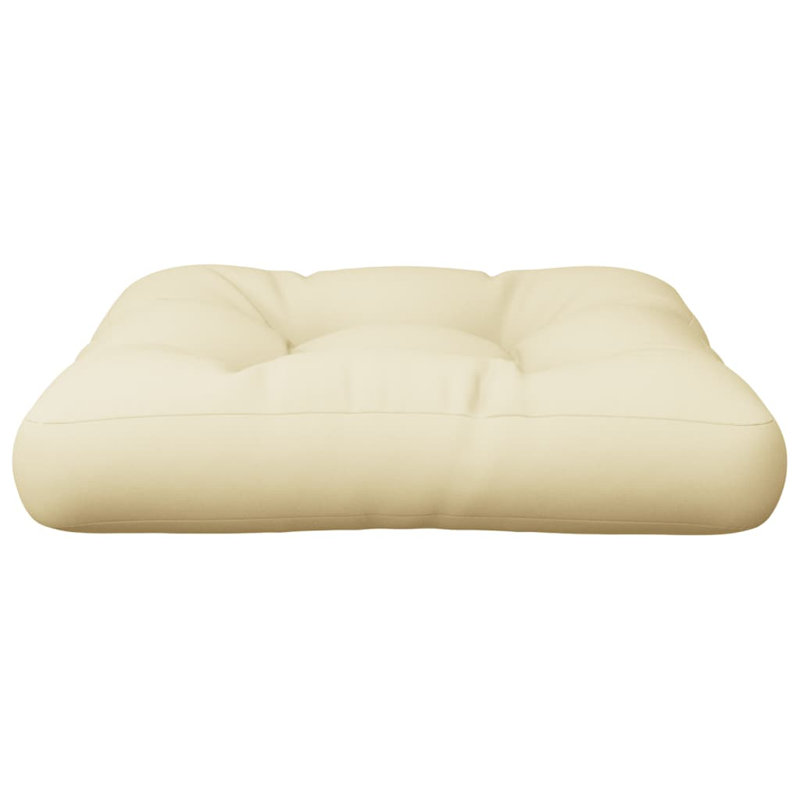 Coussin de siège d'extérieur 100% polyester 23,6 po x 23,6 po Pallet Cushion, Crème