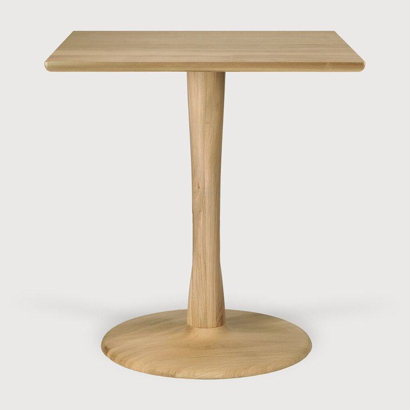 Torsion Square Solid Oak Dining Table, Natural