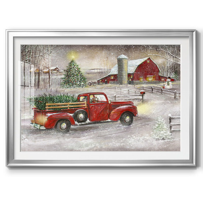 Faire des souvenirs de Noël, Cadre argenté sur papier, H 30 po x l 44 po x P 1,5 po