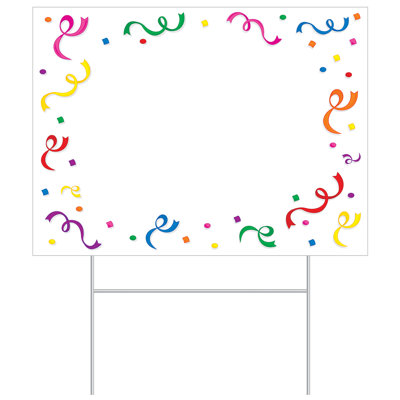 Enseigne de cour en plastique "vide" - 11½ po x 15,5 po - paquet de 6