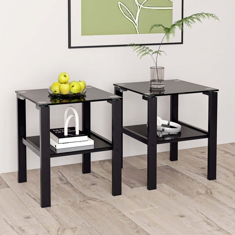 Table de bout Mukram, Noir, Noir, 1