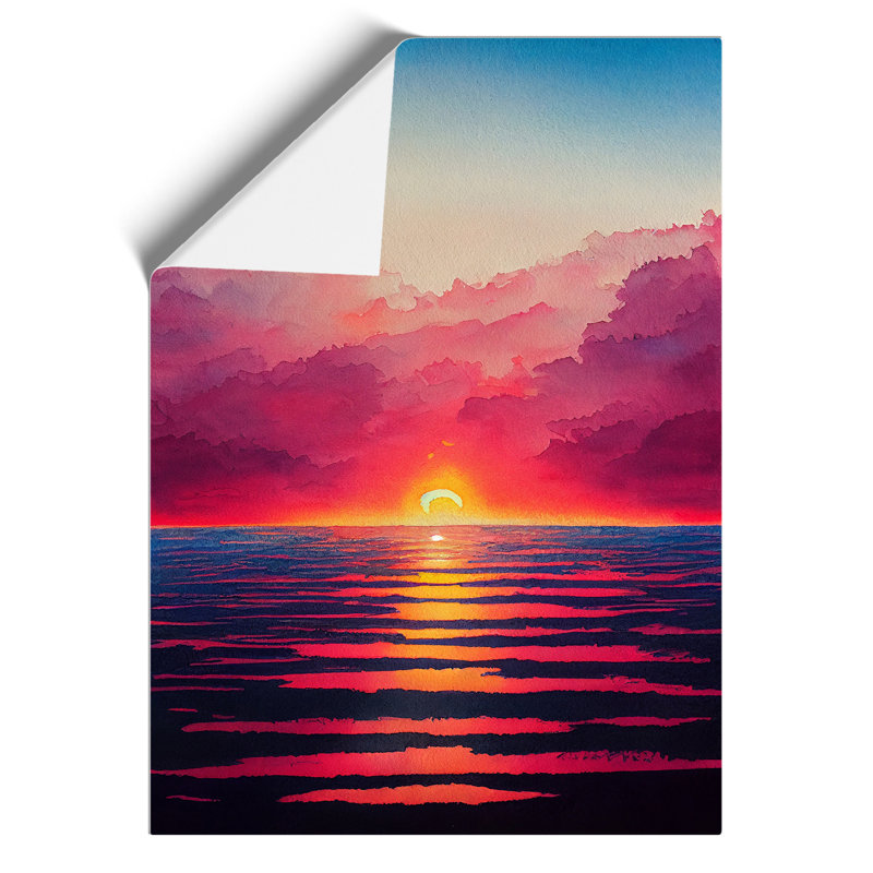 A Showstopping Ocean Sunset - Wall Art, Paper, 42cm H x 29.7cm W, No Matte