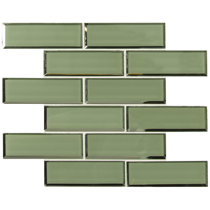 Subway 12 in. x 12 in. Glossy Glass Mosaic Wall Tile, Kairo