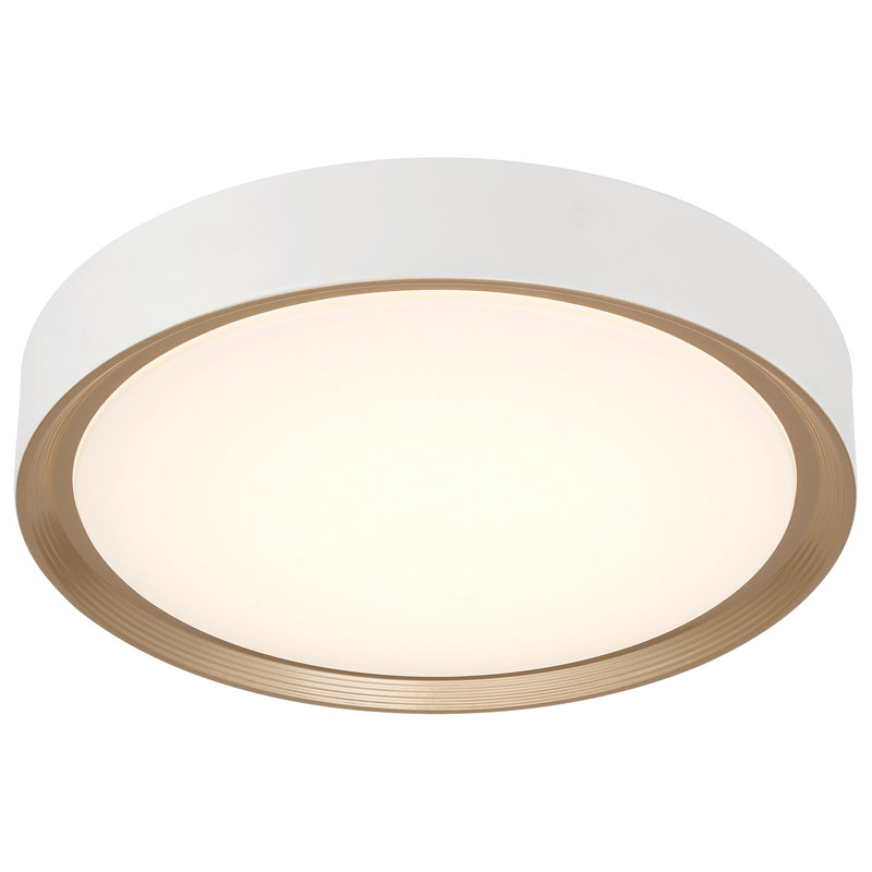 Courtois Acrylic LED Flush Mount, 4000K, Matte White, 3.25" H x 16" W x 16" D