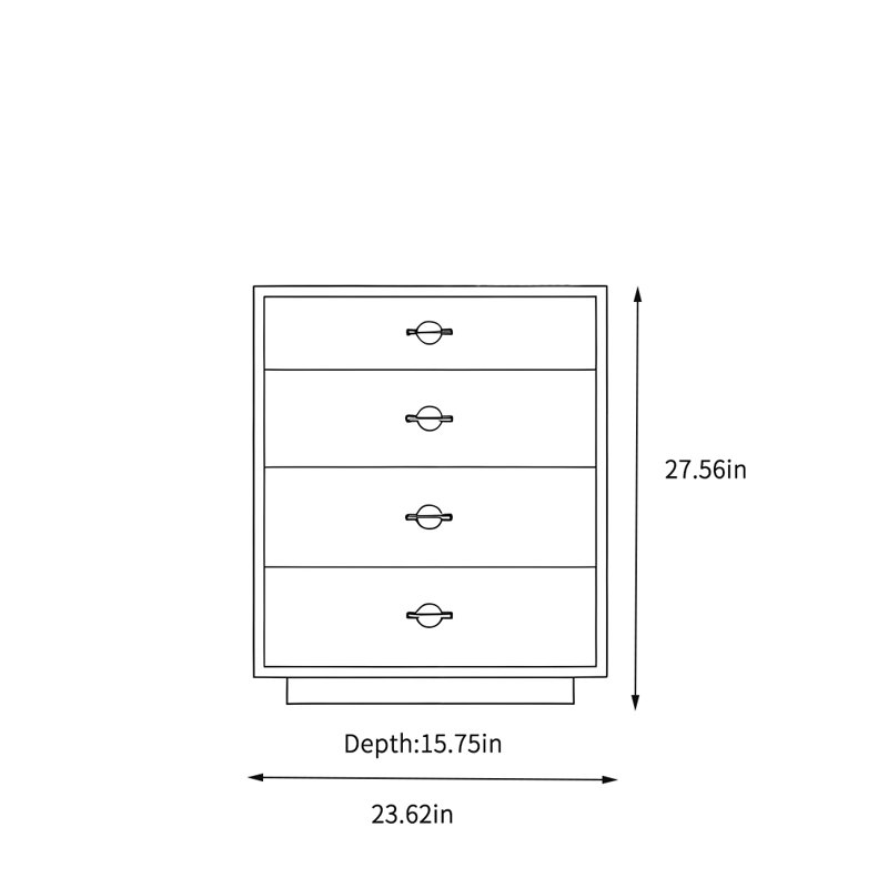 Armoire décorative de chambre à coucher avec tiroir de rangement