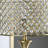 Brushed Gold Metal Table Lamp With Metal & Crystal Beaded Drum Shade