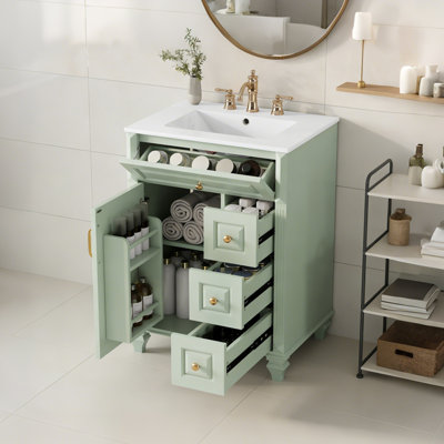 Meuble-lavabo 24 po avec lavabo en céramique