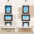Hanging Picture Frames Rustic Solid Wood 3 Opening Picture Frame Collage Wall Mounted Set Display 4X6 Pictures With Mat Or 5X7 Without Mat (Weathered Black)