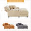 Chaise avec accoudoirs rembourrés en fausse fourrure de 41 pouces et fauteuil surdimensionné avec structure en bois-130067429
