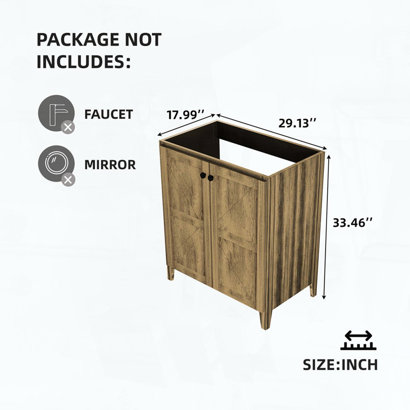 Meuble de salle de bain pliable sur pied sans lavabo, installation brevetée en 1 minute, gain de place