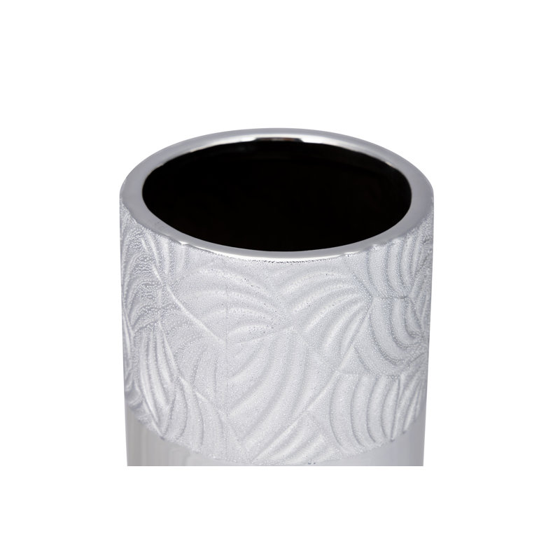 Oleskiewicz Silver 30Cm Ceramic Table Vase