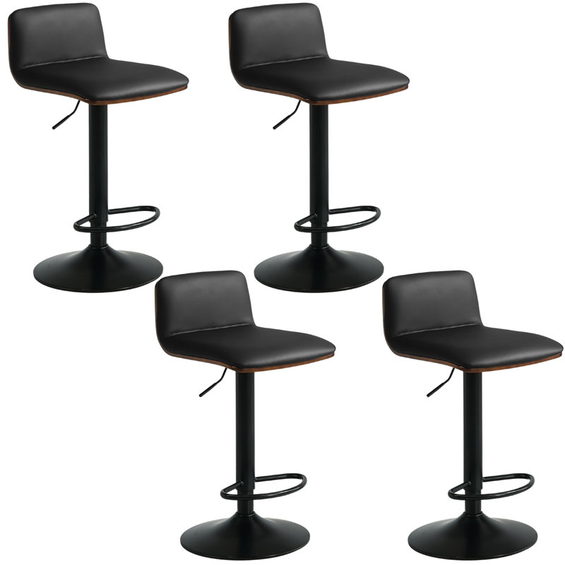 Tabouret de bar pivotant à hauteur réglable Modern, Noir, 4