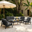 Ensemble de patio pour six personnes avec coussins et deux tables Marlo-1541670370-1541670382
