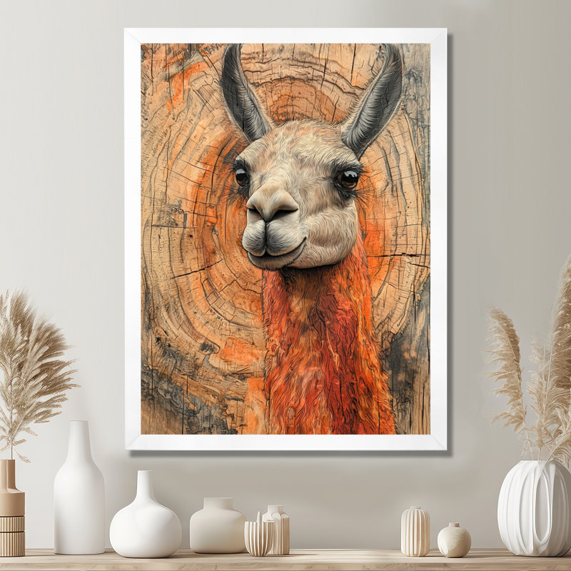 Gillison - animaux, art mural sur toile, 44" H x 34" W, Reproduction encadrée d'une seule photo, White