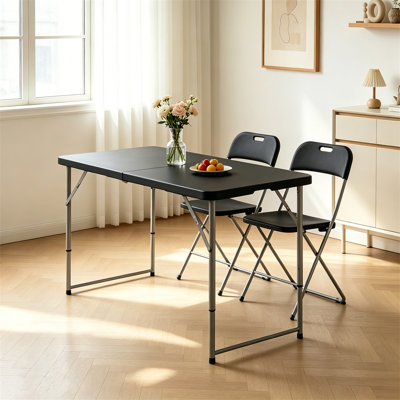 4FT Folding Table Dining Table for Indoor Outdoor Campact Sapce