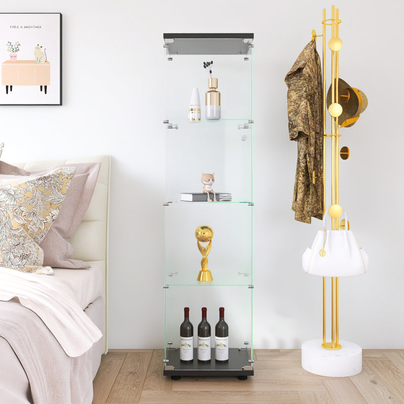 Vitrine, vitrine, armoire, Noir