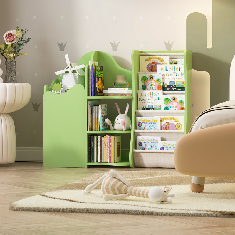 Keyjuan Book Shelf Tree Cabinet Bookshelf 80cm Tall Bookcase Wood 3Tier Large Bookshelves with Doors Storage 