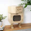 TABLE D'APPOINT ROTATABLE EN MDF DE RANGEMENT ROBOT, COULEUR NATURELLE