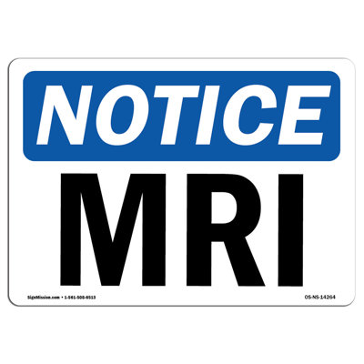 Plaque d'IRM en aluminium 18 x 24