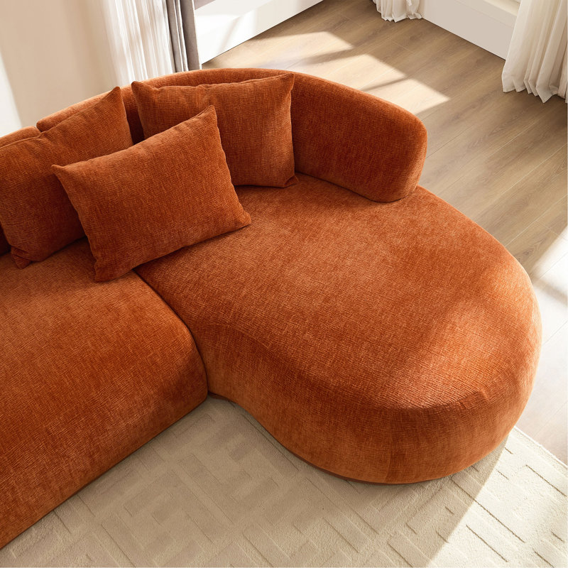 Canapé modulaire en L surdimensionné de 134,63 po avec repose-pieds avec méridienne et siège profond pour salon