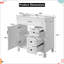 Meuble-lavabo moderne blanc avec lavabo: lavabo en céramique, 2 tiroirs et tablette pour petits espaces-1680857296
