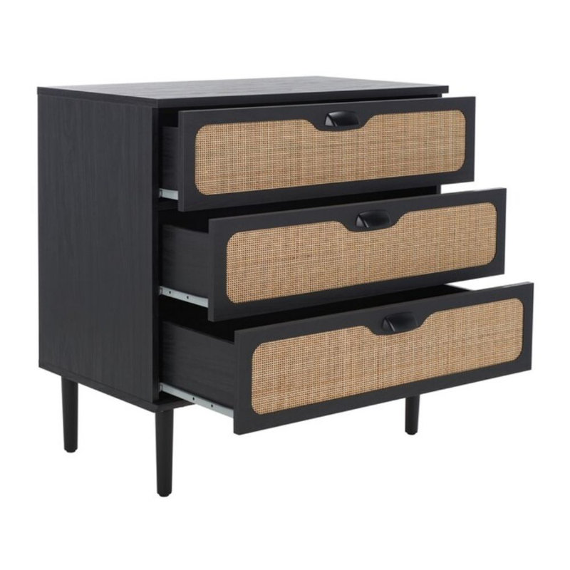 Commode 3 tiroirs, Noir