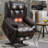 Dual Motor Infinite Position Up To 350 LBS Electric Medium Size Brown Power Lift Recliner Chair With 8-Point Vibration Massage And Lumbar Heating-914670853