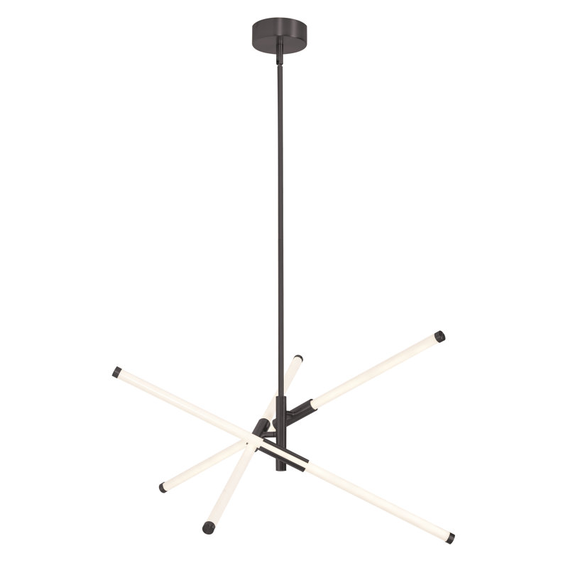 Luminaire suspendu Spoutnik étoile à 3 lumières Amberleigh, Noir