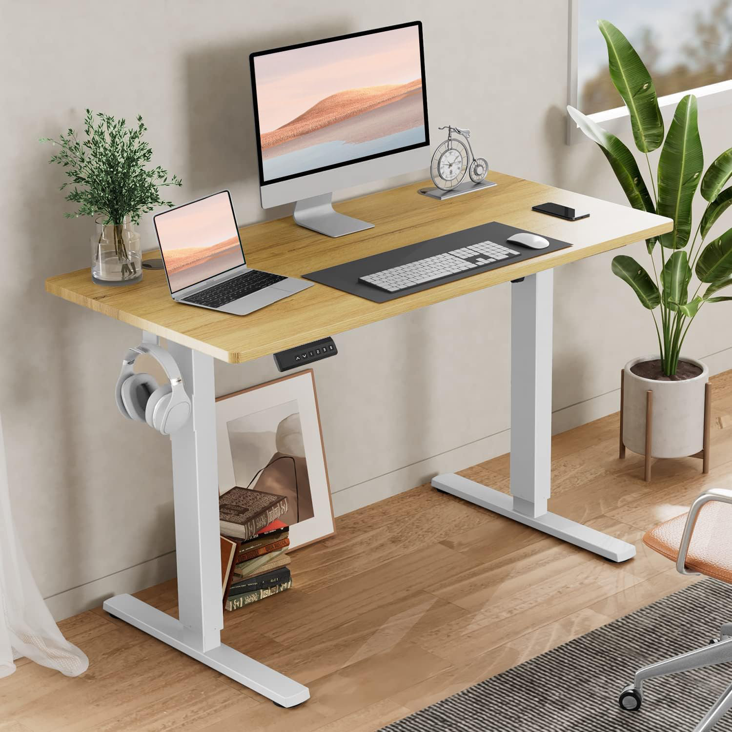 Inbox Zero Lorica Adjustable Metal Base Standing Desk | Wayfair