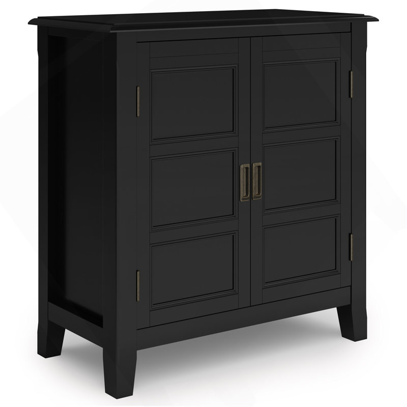 Burlington 30 Inch Wide  Wood Low Storage Cabinet In Black