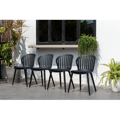 Chaise d'appoint de terrasse en aluminium et résine Kypros