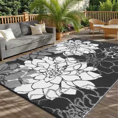 Floral Machine Printed Area Rug