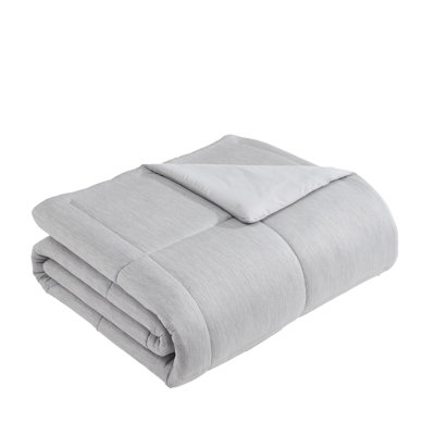Swift Home Cooling Lightweight Reversible Down Alternative Comforter, Box-Stitch, Premium Nylon Blend Jersey knit with Microfiber Reverse