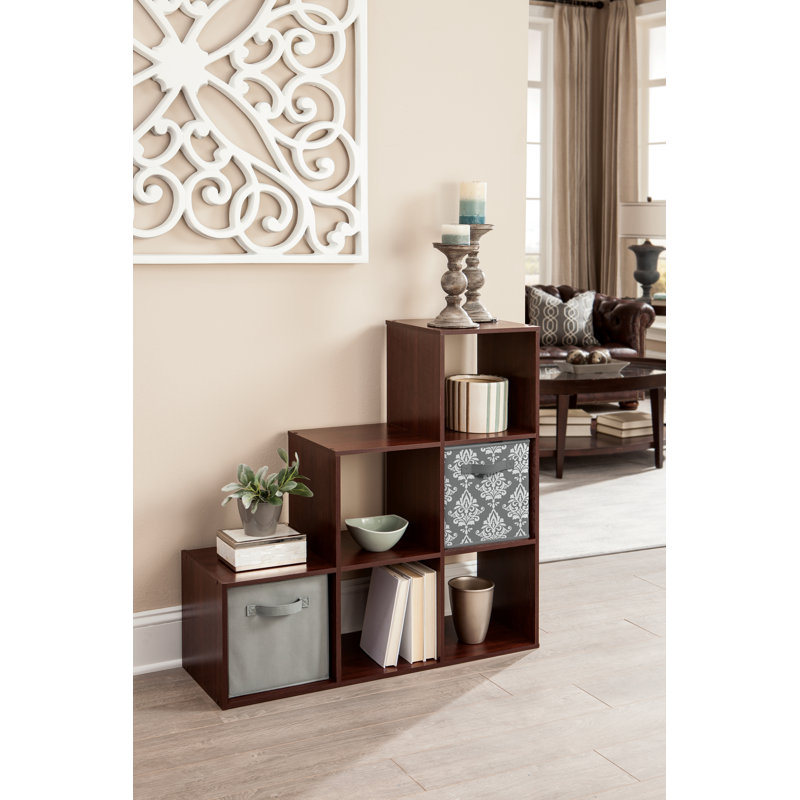 Gray and Tan Fabric Storage Bin for Cube Organizers