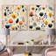 Ines - Ensemble de 2 collages carrés botaniques abstraits-101857016-101857015