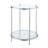 Carolina Round Glass End Table with Metal Shelf-668581893
