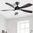 52 Inch Modern Ceiling Fan With 3 Color Dimmable 5 ABS Blades Remote Control Reversible DC Motor With Led Light-338897848