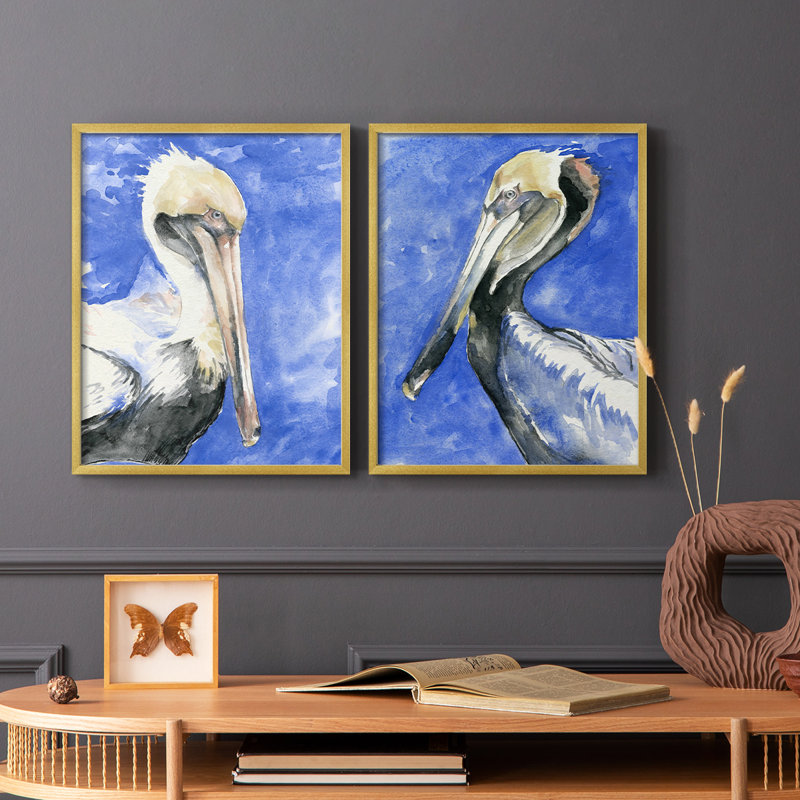 «Pelican Pool I», reproduction encadrée de qualité supérieure - prête à être accrochée - aucun clou requis - aucun clou requis