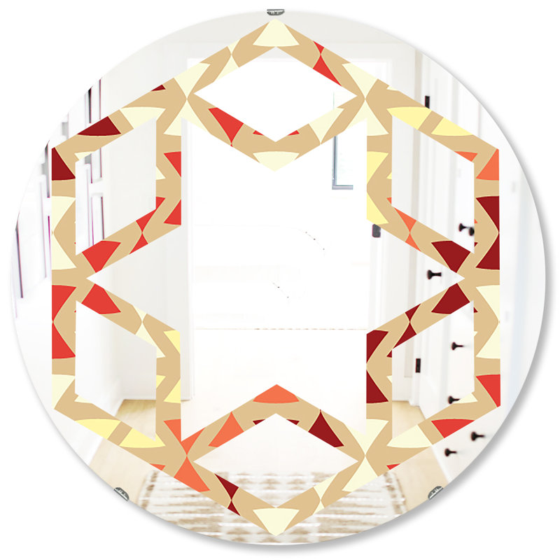 Miroir mural hexagonal Hexagon Star Design, 31,5 po x 31,5 po